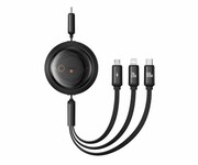 BASEUS Free2Draw Retractable Cable 3in1 100W 1,1m black P10368700111-04 Free2Draw Retractable Cable 3in1 100W 1 1m black P10368700111-04 BASEUS