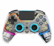DELTACO Pad bezprzewodowy PS4 GAM-169-T Transparentny RGB Pad bezprzewodowy PS4 GAM-169-T Transparentny RGB DELTACO