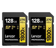 Lexar 2x128GB 1800x Professional SDXC UHS-II U3 V60 Lexar