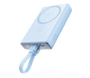 JoyRoom Powerbank magnetyczny 10000mAh 20W z podstawką niebieski JoyRoom