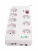 Ever Home - 8 gniazd, 2m, AV/RJ-45, biała Ever