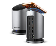 Axagon HMC-WL9 USB-C 10Gbps Wireless Charging 9in1 hub Axagon
