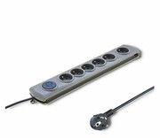 QOLTEC Quick Switch, 6 gniazd, 1,8m, szara 50165 Quick Switch 6 gniazd 1 8m szara 50165 QOLTEC