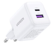 UGREEN Ładowarka sieciowa X516 USB + USB-C GaN 30W biała UGREEN