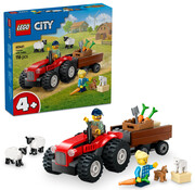LEGO City 60461 Czerwony traktor z przyczepą i owcą LEGO