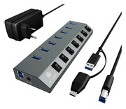 ICY BOX HUB USB-C/USB-A - 7x USB-A (z wyłącznikami) ICY BOX