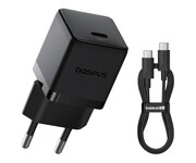Baseus Ładowarka sieciowa 20W z kablem Mini USB-C 60W 20V/3A 1m Baseus