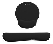 Natec POD MYSZ I NADGARSTEK CHIPMUNK ZESTAW ERGONOMICZNY CZARNY Natec