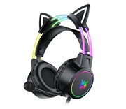 Onikuma X15 PRO Czarne - kocie uszy Onikuma