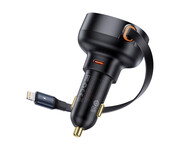 Baseus Ładowarka samochodowa USB-C żeńskie / Lightning męski 60W Baseus