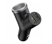 Baseus Ładowarka samochodowa 2x USB + gniazdo zapalniczki 3.4A Baseus