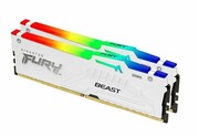 KINGSTON Pamięć DDR5 Fury Beast RGB 64GB(2*32GB)/5600Mhz CL36 biała KF556C36BWEAK2-64 Pamięć DDR5 Fury Beast RGB 64GB(2 32GB)/5600Mhz CL36 biała KF556C36BWEAK2-64 KINGSTON