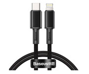 Baseus Kabel USB-C do Lightning High Density Braided, 20W, 5A, PD, 1m (czarny) CATLGD-01 - zdjęcie 1