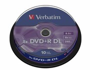 VERBATIM DVD+R 8.5GB DoubleLayer x8 Cake 10szt DVD R 8 5GB DoubleLayer x8 Cake 10szt VERBATIM