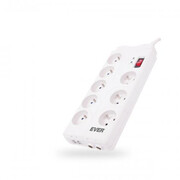 Ever Home - 8 gniazd, 2m, AV/RJ-45, biała Ever