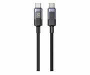 UNITEK Przewód USB-C PD 60W z wyświetlaczem 2m z oplotem C14158ABK01-2M Przewód USB-C PD 60W z wyświetlaczem 2m z oplotem C14158ABK01-2M UNITEK