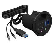 ICY BOX HUB USB 3.0 - 2x USB-C, 2x USB-A, audio ICY BOX