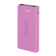 SBS POWERBANK SBS 10.000 mAh 10W 1xUSB-C 2xUSB Różowy # SBS