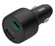 Hama ŁADOWARKA SAMOCHODOWA 32W, PD/QC 1X USB-C, 1X USB-A, CZARNA Hama