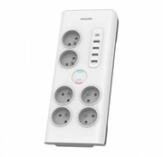 PHILIPS 6 gniazd AC Fr 40W, 2 m Phil-SPN7060WA/60 Listwa antyprzepięciowa 6 gniazd AC Fr 40W 2 m Phil-SPN7060WA/60 PHILIPS