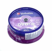 VERBATIM DVD+R 4.7GB 16x (AZO) CAKE 25 szt. DVD+R 4.7GB 16x (AZO) CAKE 25 szt. VERBATIM