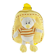 Plecak z pluszowym zwierzątkiem, żółty - NL330
