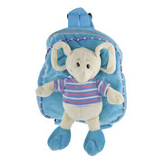 Plecak z pluszowym zwierzątkiem, niebieski - NL327