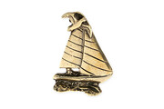 Kolor Stare Złoto Figurka Złota Żaglówka