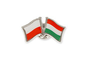 Kolor Biały Znaczek Pins Polska I Węgry