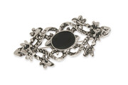 Kolor Czarny Elegancka Broszka Vintage