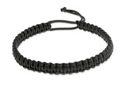 Hippie Bransoletka Makrama Czarny Splot