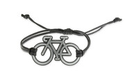 Bawełna Czarna Bransoletka Rower