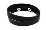 Rock Czarna Bransoletka Ze Skóry