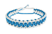Hippie Bransoletka Biało Niebieska