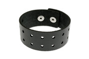 Emo Bransoletka Skórzana Dziurkowana