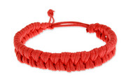 Hippie Bransoletka Czerwona Plecionka