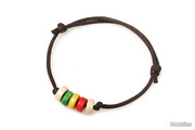 Kolor Czerwony Bransoletka Brown Rasta
