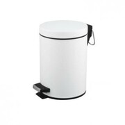 Kosz na śmieci pedałowy 12 l stalowy biały