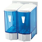 Przezroczysty dozownik do mydła dwukomorowy JET 2x250 ml