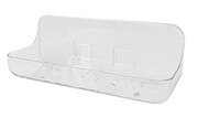 Półka z przylepcem 24x9x8 cm TRANSPARENTNA biurotop bez wiercenia