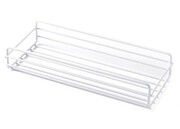 Półka łazienkowa metal drut Biała na przylepiec 27x11x5,5 cm biurotop