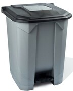 Kosz na śmieci 30 l na pedał pokrywa czarną