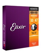 Struny do gitary akustycznej ELIXIR NANOWEB Phosphor Bronze 10-47 ELIXIR STRINGS