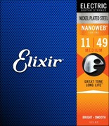 Struny do gitary elektrycznej ELIXIR NANOWEB 11-49 ELIXIR STRINGS
