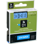 Dymo taśma do drukarek etykiet, D1 45016 czarny/niebieski 7m/12mm