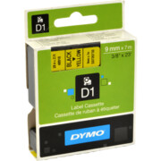 Dymo taśma do drukarek etykiet, D1 40918 czarny/żółty 7m/9 mm