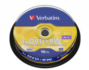 Płyty Verbatim DVD+RW 4,7GB 4x - Cake Box - 10szt.