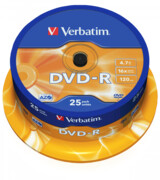 Płyty DVD-R VERBATIM 43522 4.7GB 16x - Cake Box - 25szt.