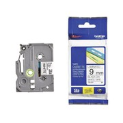 Taśma Brother biała z czarnym nadrukiem TZ221; 9 mm