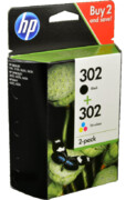 Tusz HP 2-Pack 302 | 1 x 3,5ml + 1 x 4ml | black + tri-color